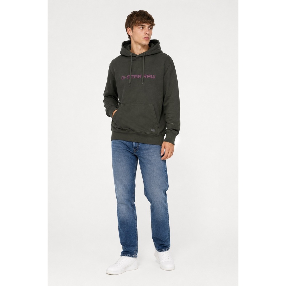G-Star RAW Graphic Core Hoodie Mens L Olive Green Logo Pullover‎ Sweatshirt